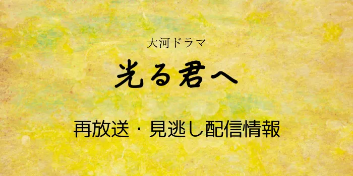 大河ドラマ「光る君へ」再放送・見逃し配信情報の画像